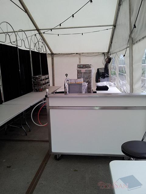 ruimte achter in tent catering