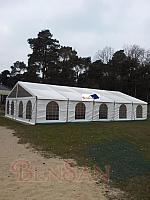 tent 15 mtr met transparant kopstuk