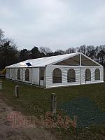 tent 15 mtr x 10 mtr met kachel en inloop deur