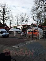 tenten 4x3 mtr voor oranjefeest te enter